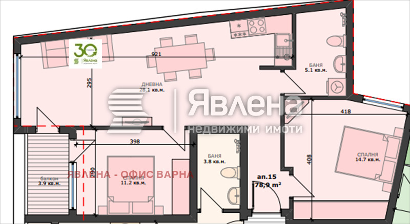Продава 3-СТАЕН, гр. Варна, Погреби, снимка 2 - Апартаменти - 54336026