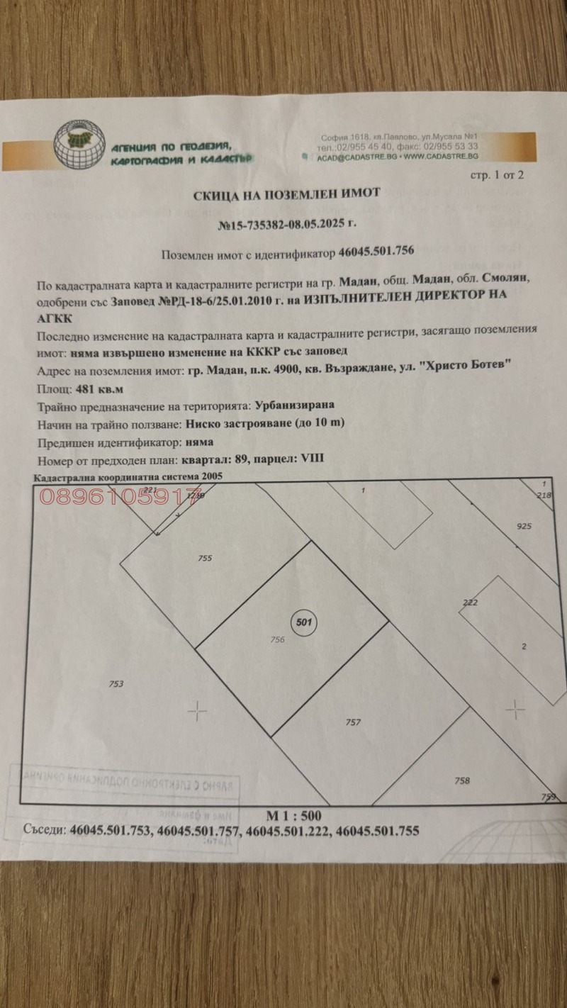 Продава ПАРЦЕЛ, гр. Мадан, област Смолян