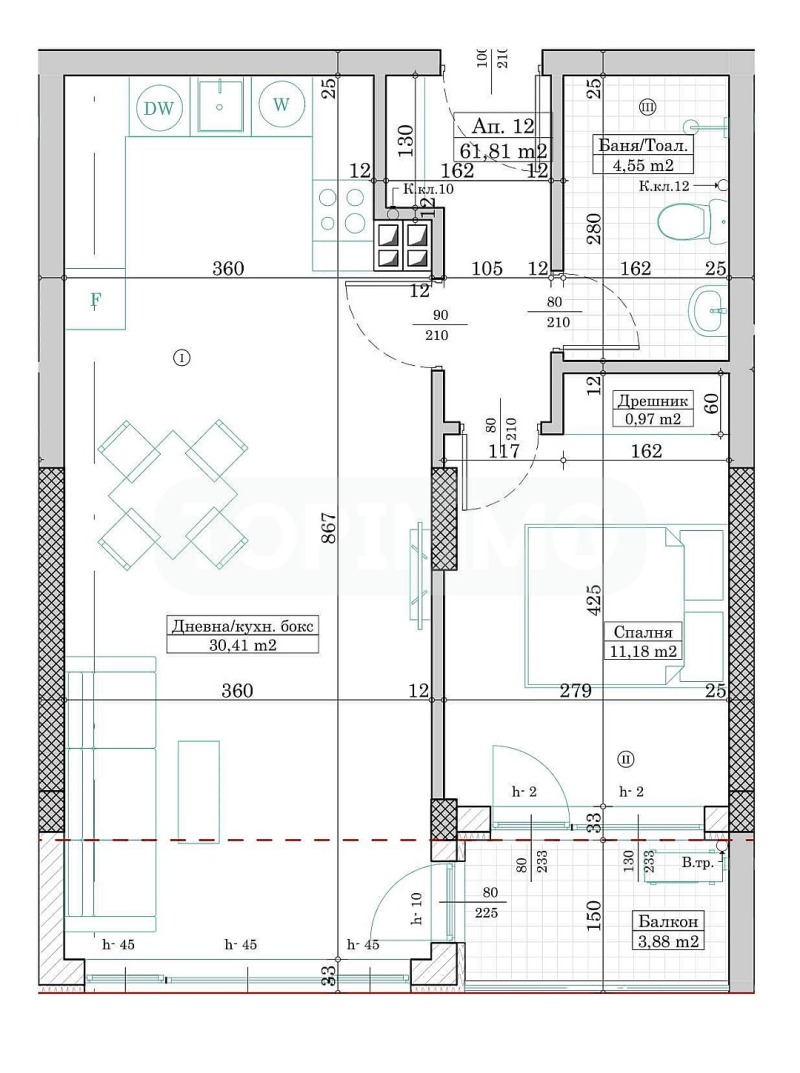 À vendre  1 chambre Varna , Levski 2 , 60 m² | 91649213 - image [4]