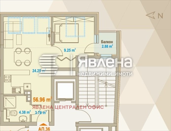 Продава 2-СТАЕН, гр. София, Зона Б-5, снимка 2 - Апартаменти - 53169418