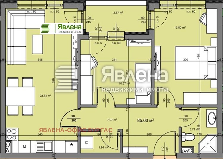 Продава  3-стаен град Бургас , Долно Езерово , 85 кв.м | 81916317 - изображение [6]