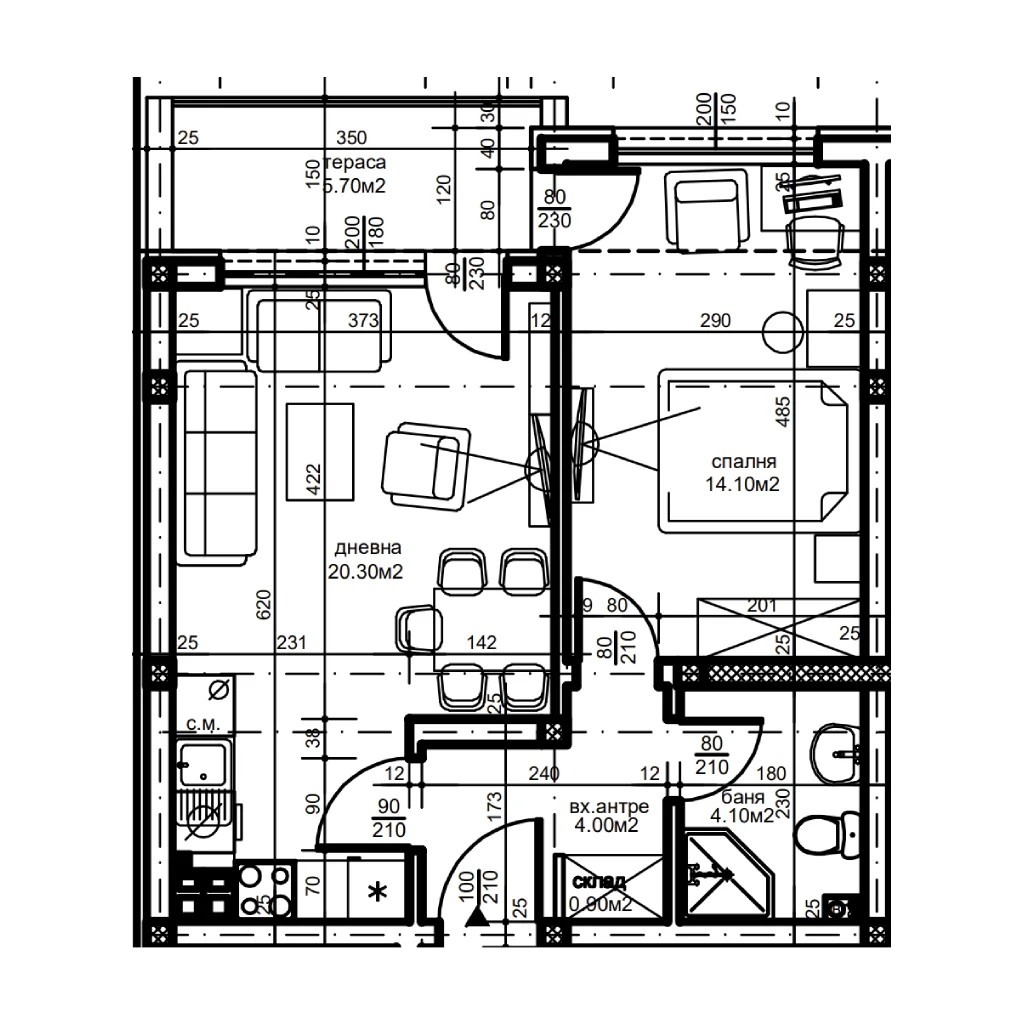 Продава 2-СТАЕН, гр. Пловдив, Южен, снимка 2 - Апартаменти - 55013422