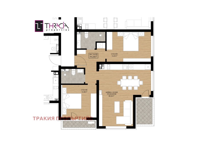 Продава 3-СТАЕН в град София, Горубляне - 109 кв.м / 217 226 € » 424 857.13 лв., ТРАКИЯ ПРОПЪРТИЙС