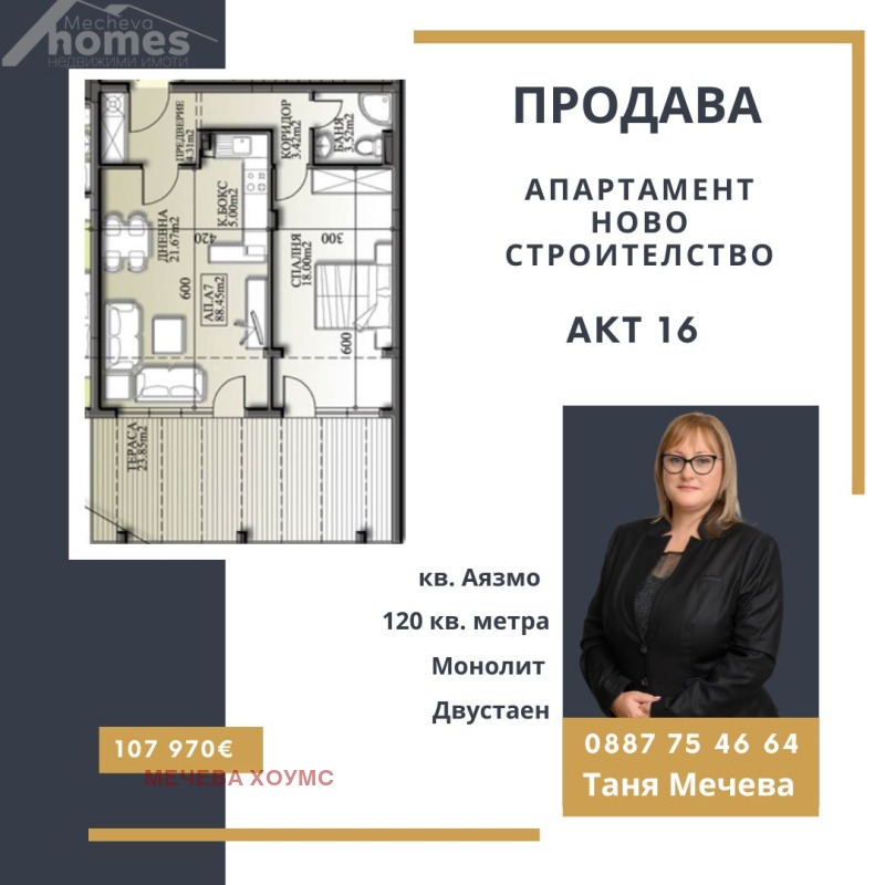 Продава 2-СТАЕН, гр. Стара Загора, Аязмото, снимка 1 - Aпартаменти - 49473109