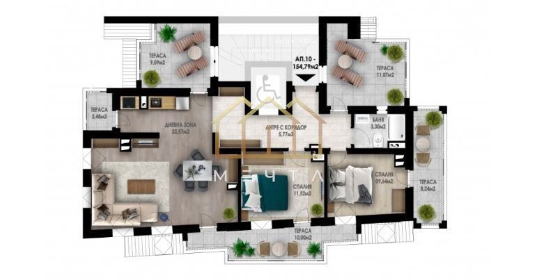 À vendre  2 chambres Plovdiv , Tsentar , 155 m² | 72424221 - image [2]