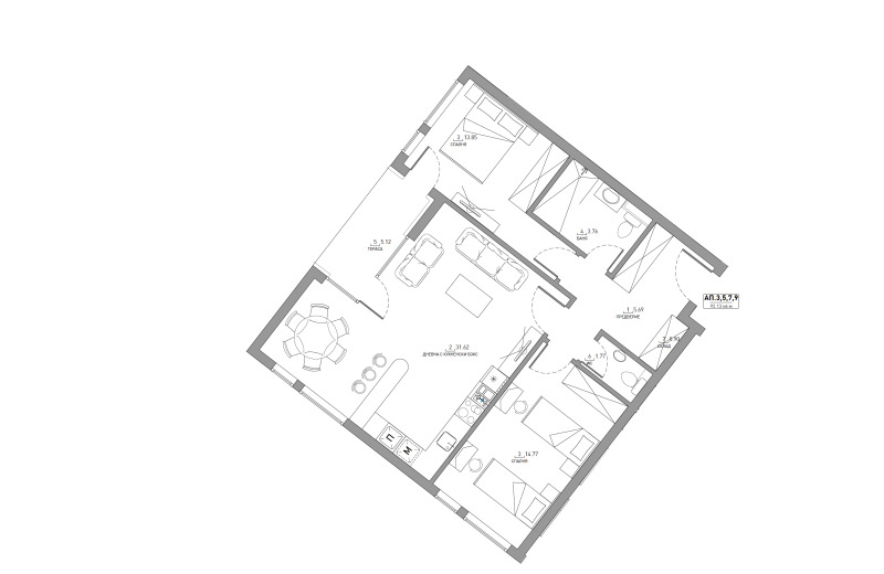 Продава 3-СТАЕН, гр. София, Дървеница, снимка 1 - Aпартаменти - 48720120