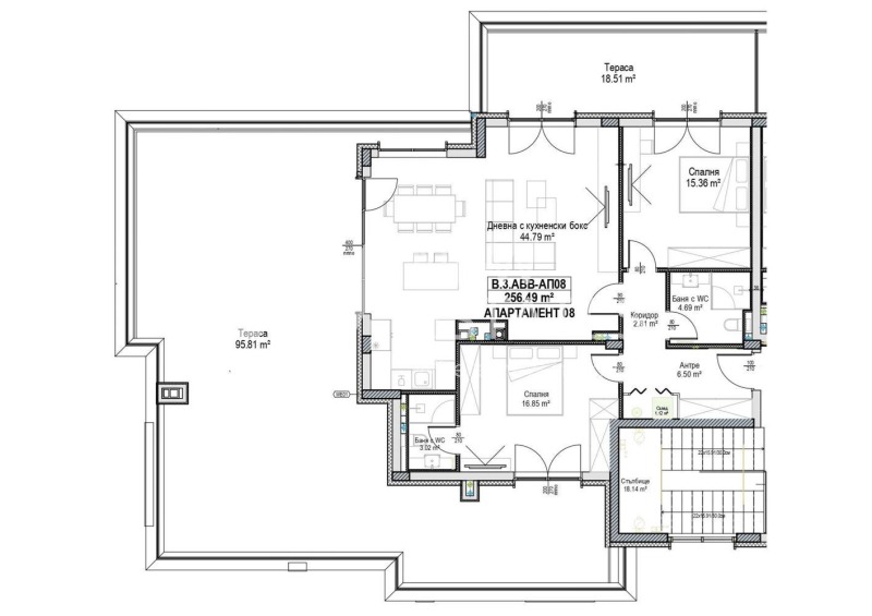 Eladó  2 hálószobás Sofia , m-t Kambanite , 284 négyzetméter | 33904541 - kép [2]