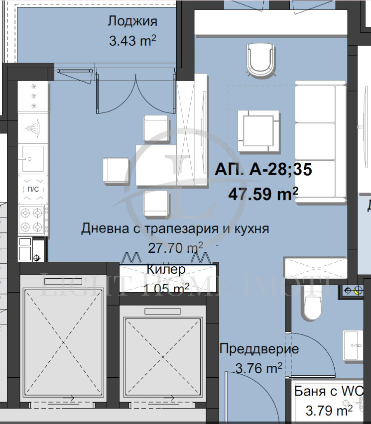 Te koop  Studio Plovdiv , Christo Smirnenski , 57 m² | 76899715 - afbeelding [11]