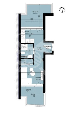 АТЕЛИЕ, ТАВАН, 67 m2