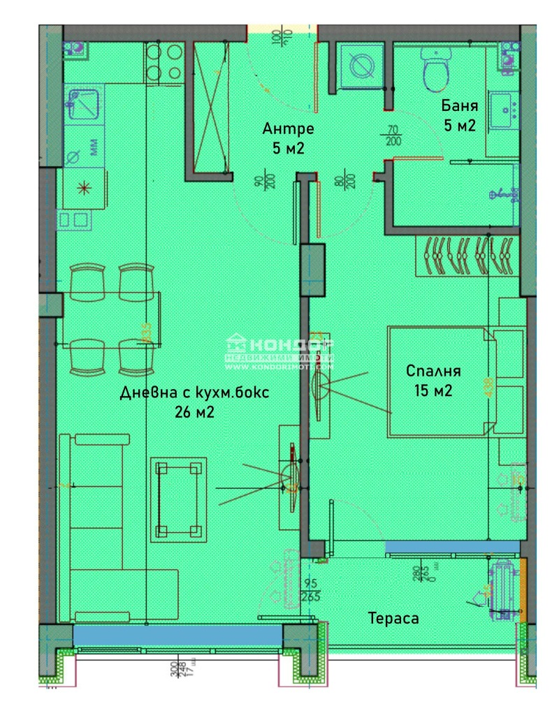 Na prodej  1 ložnice Plovdiv , Trakija , 78 m2 | 41994743 - obraz [2]