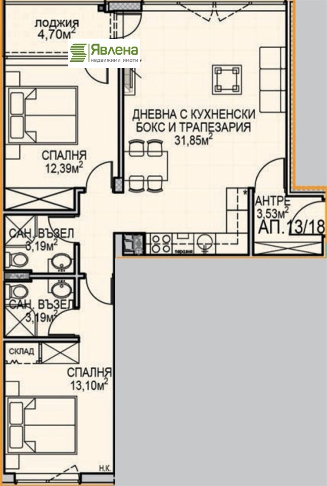Продава 3-СТАЕН, гр. София, Обеля 2, снимка 2 - Апартаменти - 52731414