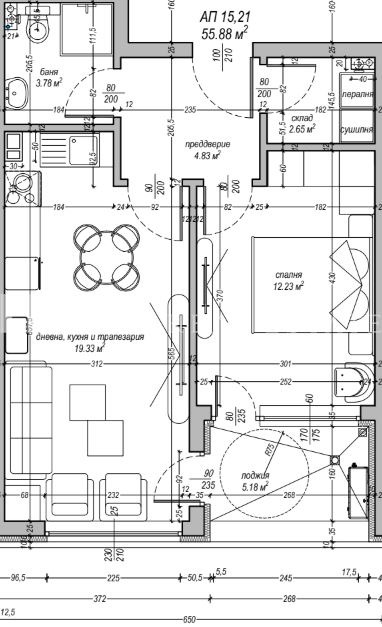 Продаја  1 спаваћа соба Софија , Малинова долина , 68 м2 | 40639978 - слика [3]