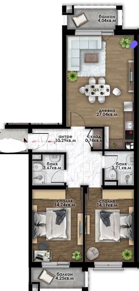 Продава 3-СТАЕН, гр. Пловдив, Остромила, снимка 2 - Апартаменти - 53887875