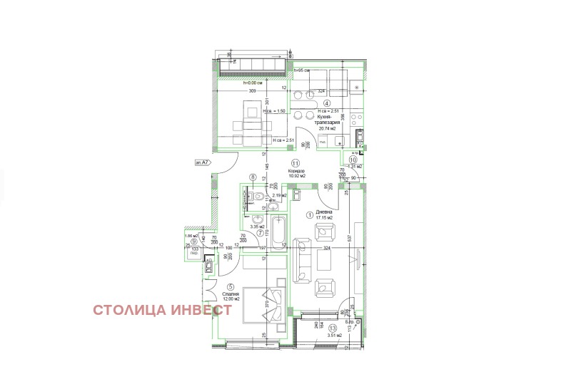 Продава  2-стаен град Русе , Център , 116 кв.м | 20813863