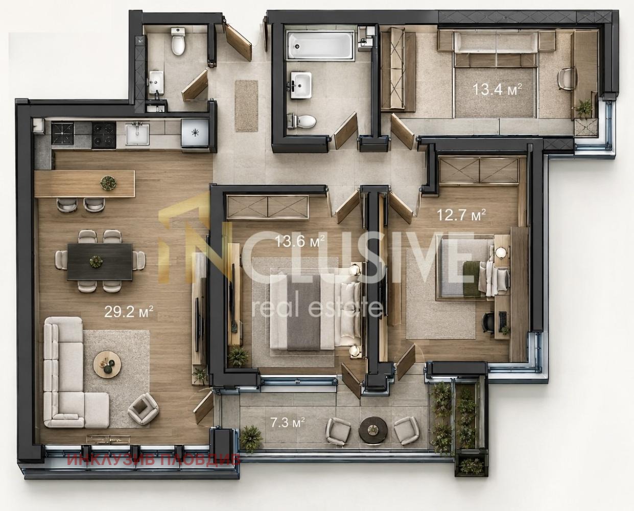 Продава 4-СТАЕН, гр. Пловдив, Тракия, снимка 2 - Апартаменти - 56309933