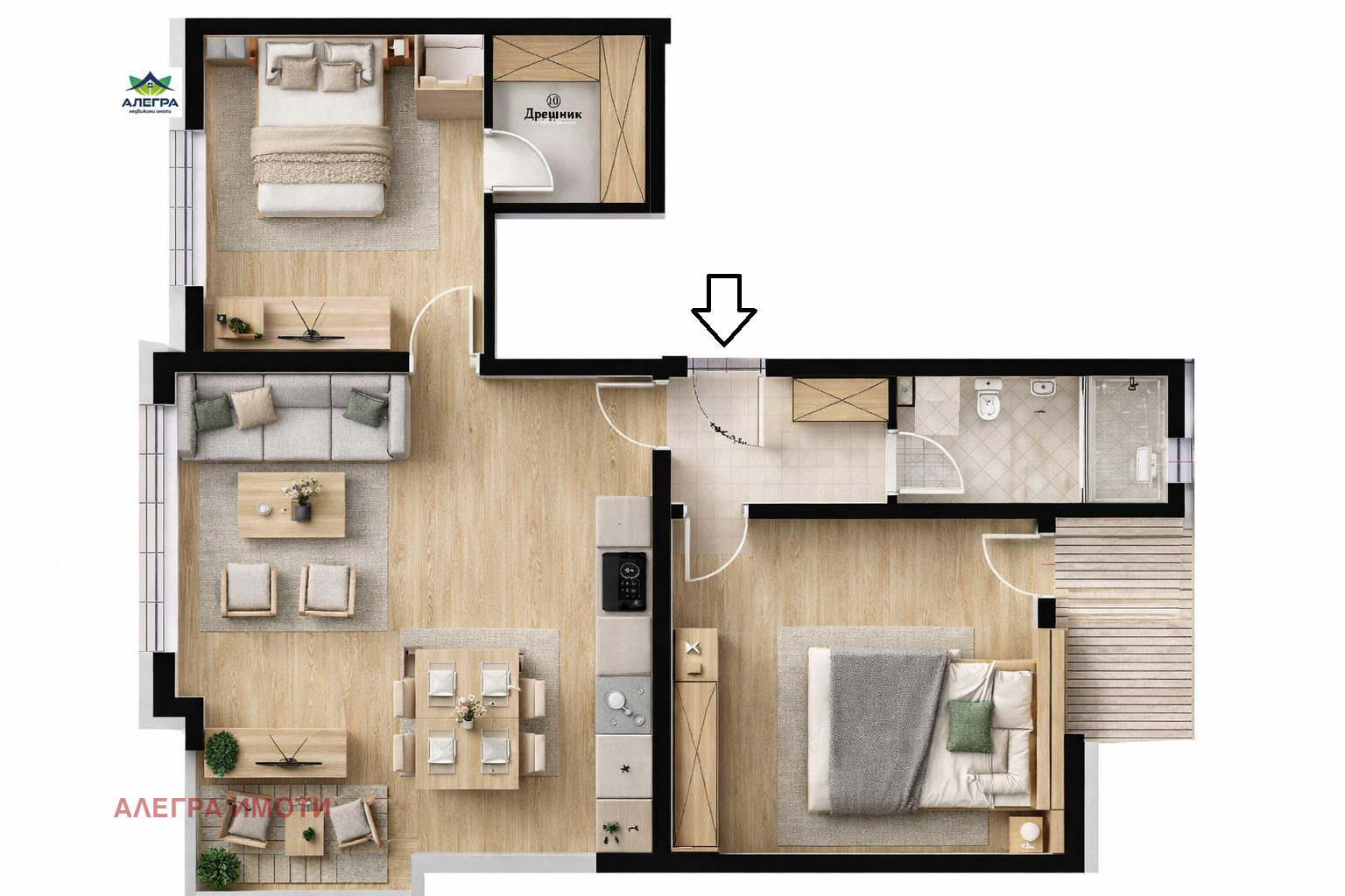 Продава 3-СТАЕН, гр. Пазарджик, Запад, снимка 2 - Апартаменти - 54050771