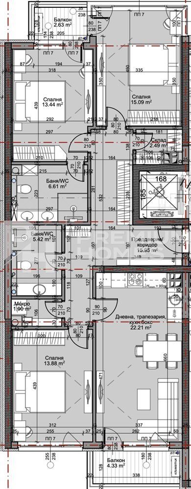 Продава 4-СТАЕН, гр. София, Младост 4, снимка 12 - Апартаменти - 53072057