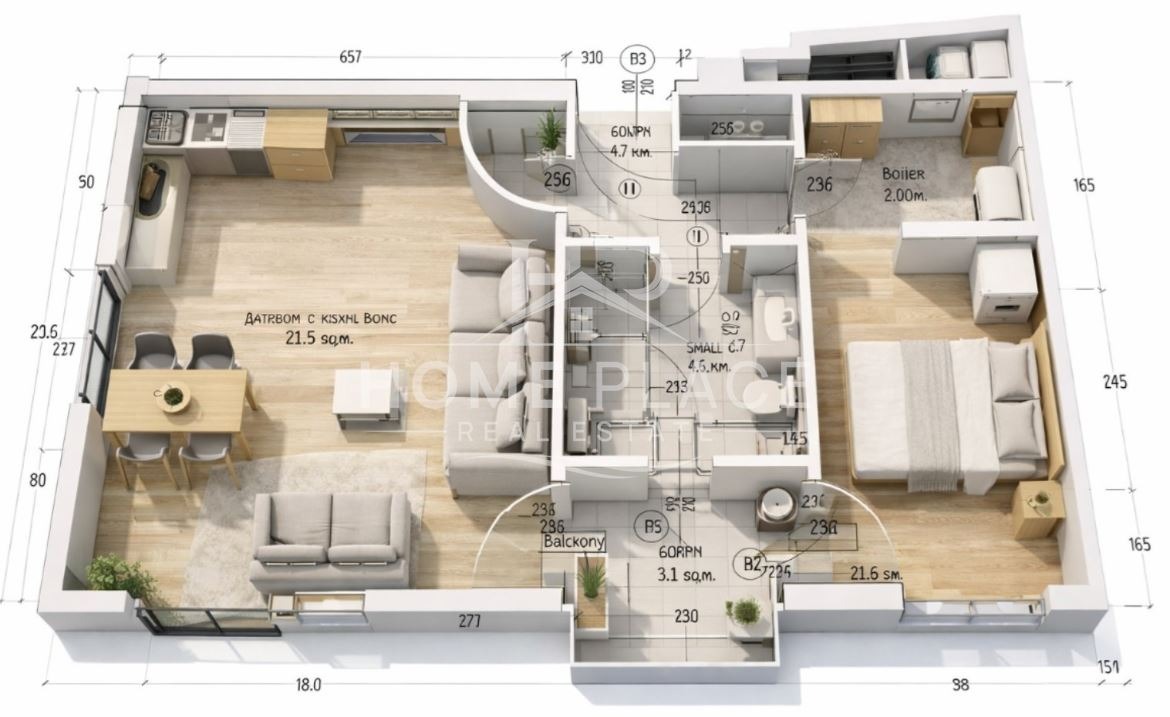 Продава 2-СТАЕН, гр. Варна, Трошево, снимка 10 - Апартаменти - 54118585