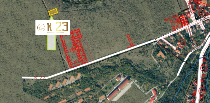 Продава ПАРЦЕЛ в град София, гр. Банкя - 1001 кв.м / 69 970 € » 136 849.43 лв., К 23