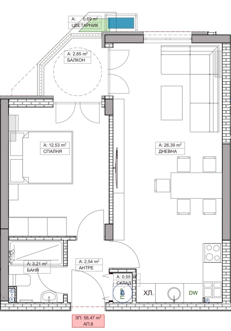 Продава  2-стаен град София , Витоша , 64 кв.м | 62453073 - изображение [2]