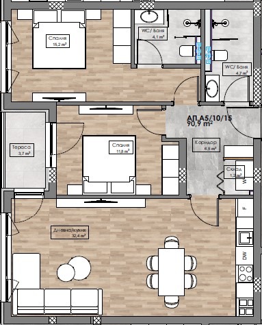 Til salg  2 soveværelser Plovdiv , Karshiyaka , 106 kvm | 87654308 - billede [2]