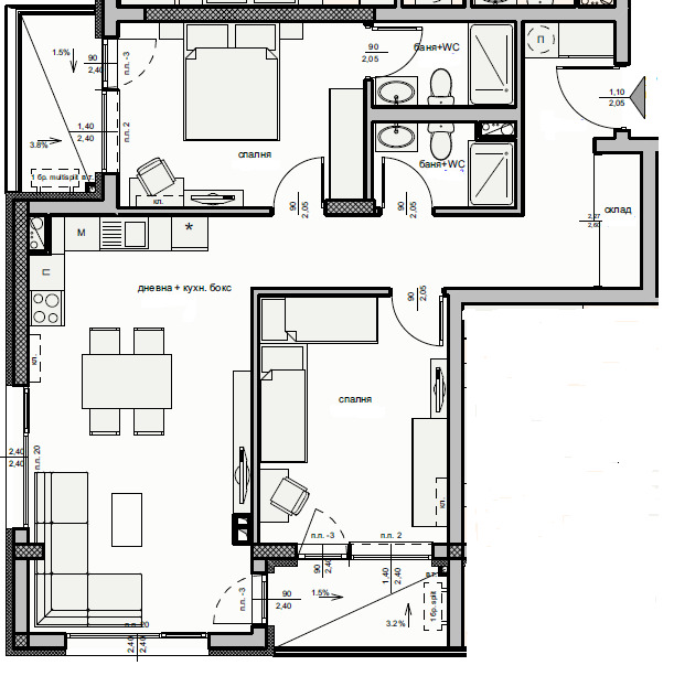 Продава 3-СТАЕН, гр. Бургас, Изгрев, снимка 11 - Апартаменти - 53173151