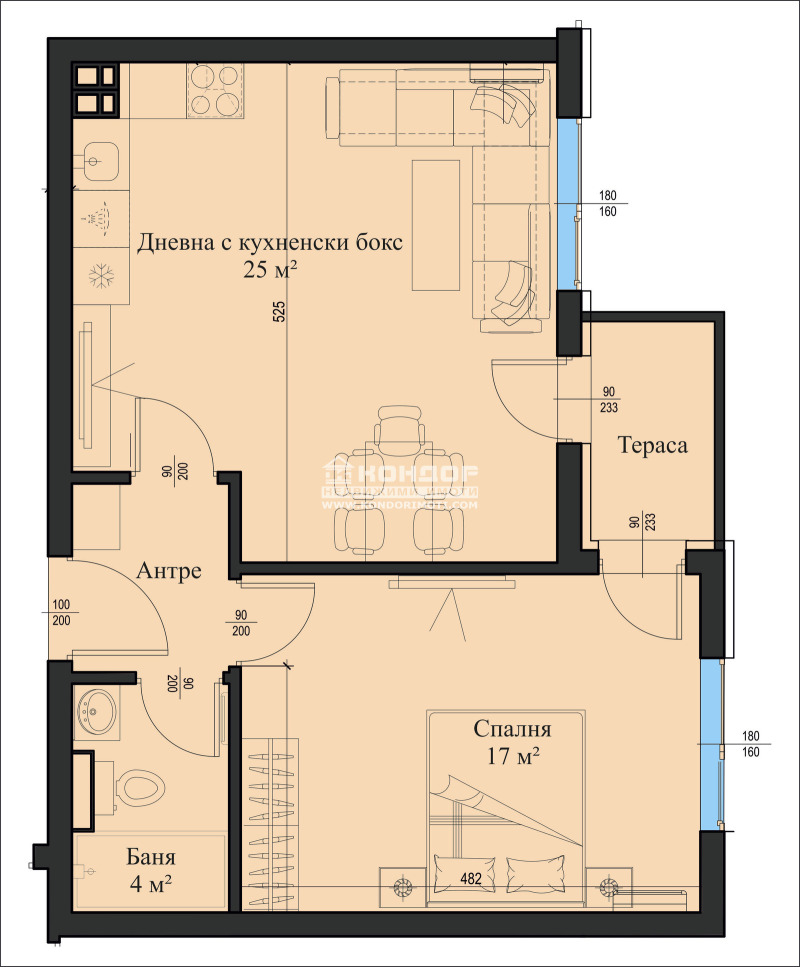 Продаја  1 спаваћа соба Пловдив , Христо Смирненски , 76 м2 | 99588421 - слика [2]