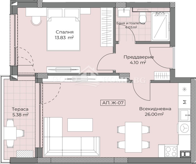 Продава 2-СТАЕН, гр. Пловдив, Остромила, снимка 8 - Aпартаменти - 48128843