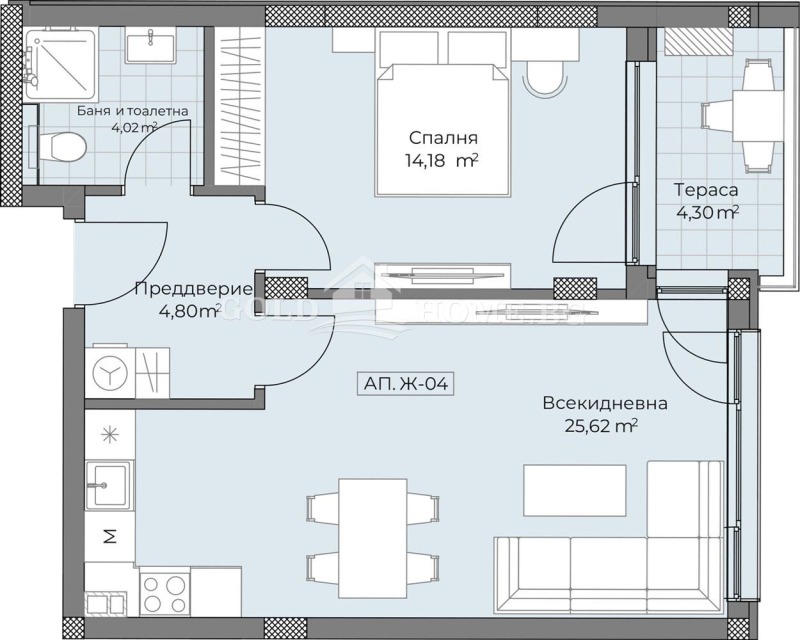 Продава 2-СТАЕН, гр. Пловдив, Остромила, снимка 10 - Aпартаменти - 48128843