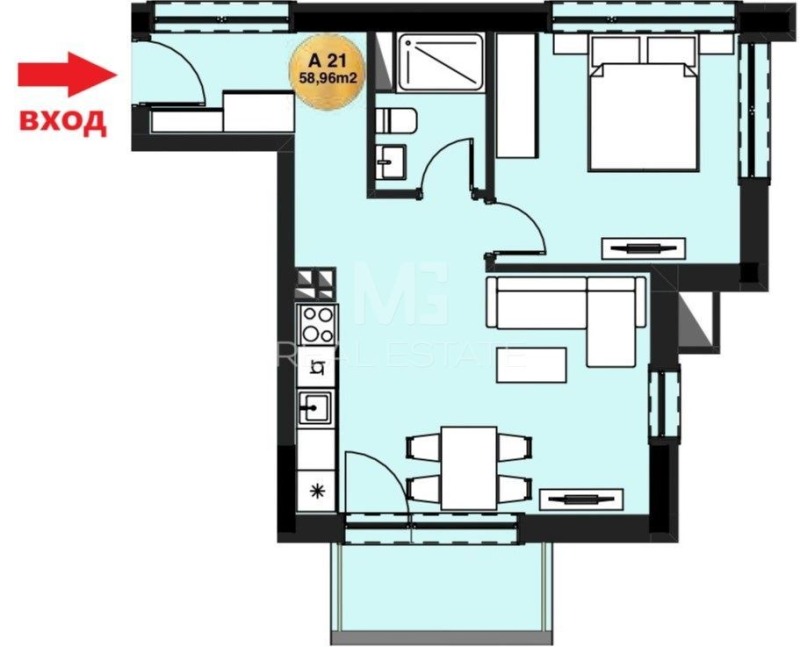 En venta  1 dormitorio Sofia , 7-mi 11-ti kilometar , 70 metros cuadrados | 20818154 - imagen [4]