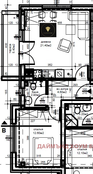 Продава  2-стаен град Пловдив , Христо Смирненски , 65 кв.м | 56227183 - изображение [2]