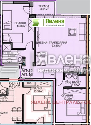 Продава 3-СТАЕН, гр. София, Обеля 2, снимка 1 - Aпартаменти - 48121458