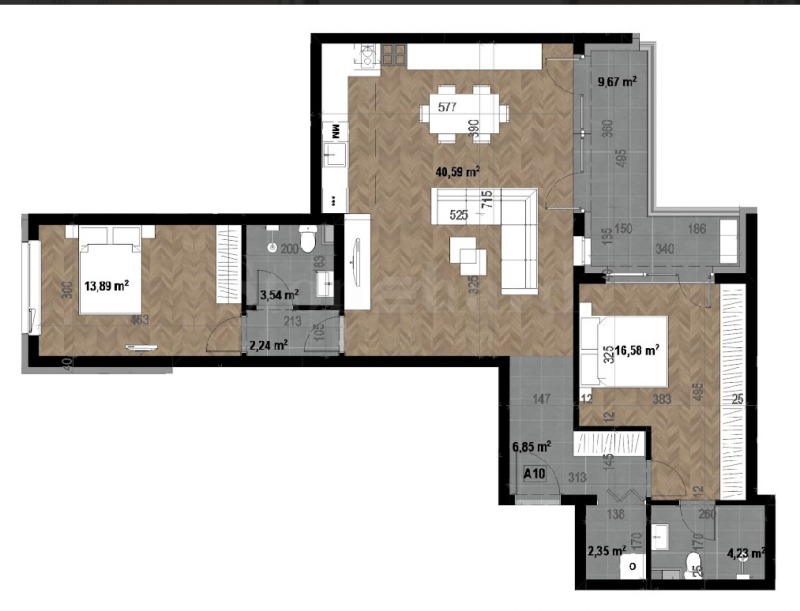 Продава 3-СТАЕН, гр. София, Кръстова вада, снимка 2 - Апартаменти - 52526939
