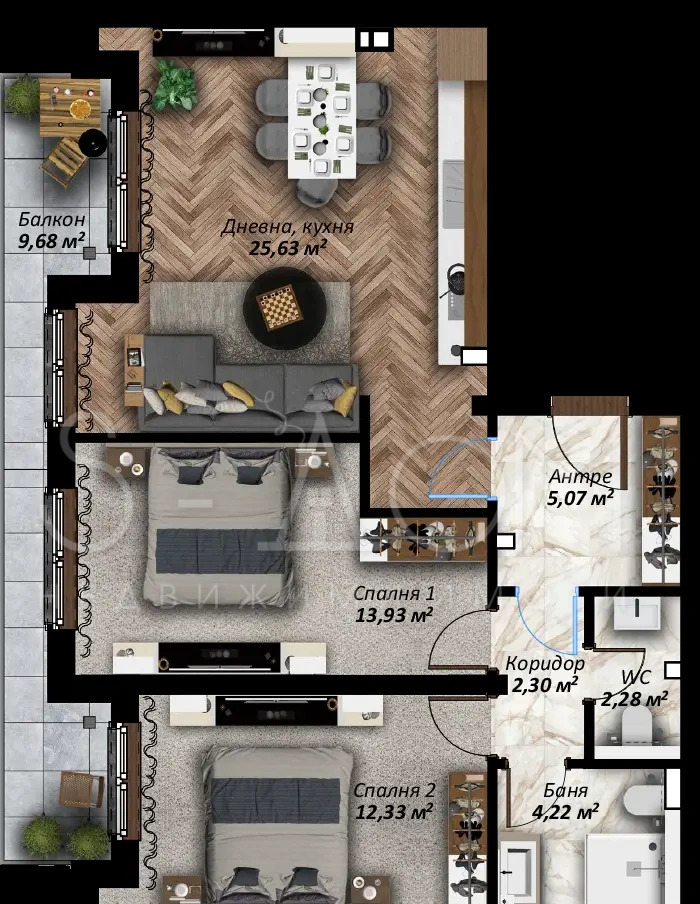 Продава 3-СТАЕН, гр. Стара Загора, Център, снимка 2 - Апартаменти - 54267998