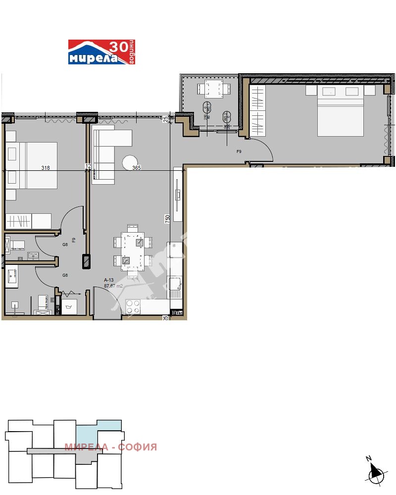 Продава 3-СТАЕН, град София, Малинова долина • 194988 € / 381363.38 лв. • 13147979 1