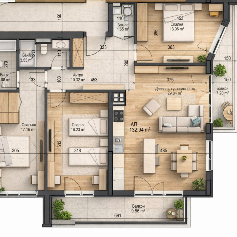 Продава 4-СТАЕН, гр. София, Лагера, снимка 5 - Апартаменти - 53519258