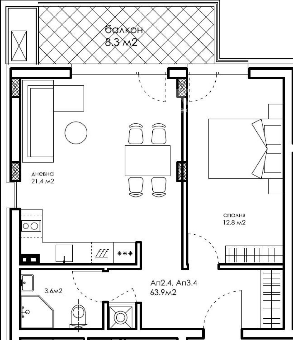Продава 2-СТАЕН, гр. Варна, Кайсиева градина, снимка 2 - Апартаменти - 54269226