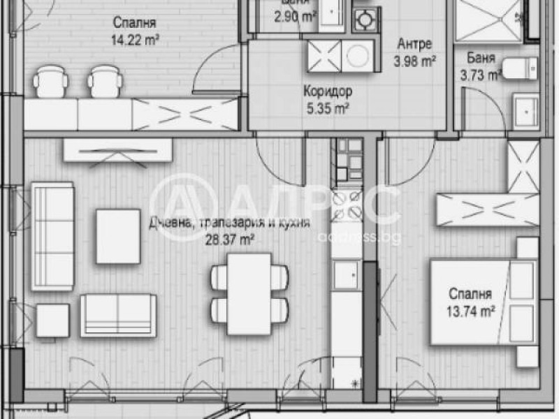 De vânzare  2 dormitoare Sofia , Hladilnica , 113 mp | 52026772