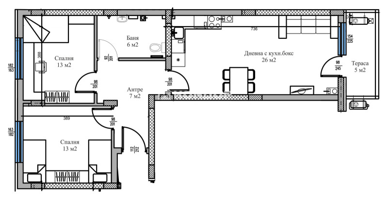 Na prodej  2 ložnice Plovdiv , Trakija , 95 m2 | 88482219 - obraz [5]