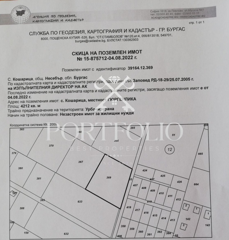 Продава ПАРЦЕЛ, с. Кошарица, област Бургас, снимка 2 - Парцели - 53532905