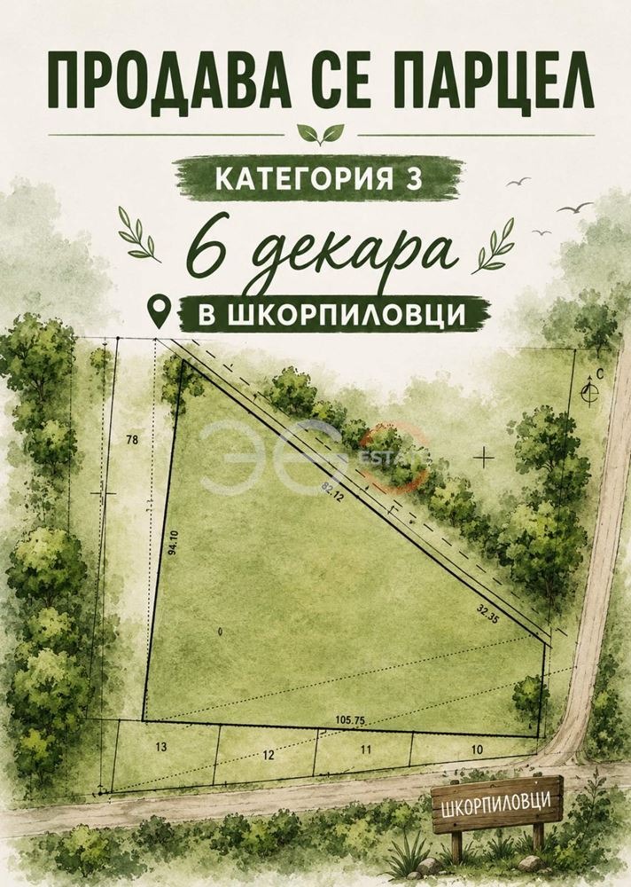 Продава ПАРЦЕЛ, с. Шкорпиловци, област Варна, снимка 2 - Парцели - 55817123