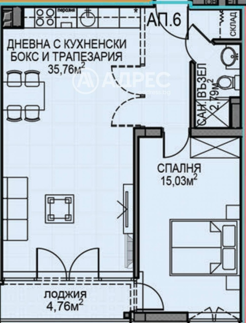 Продава 2-СТАЕН в град София, Обеля 2 - 73 кв.м / 119 863 € » 234 431.65 лв., АДРЕС НЕДВИЖИМИ ИМОТИ
