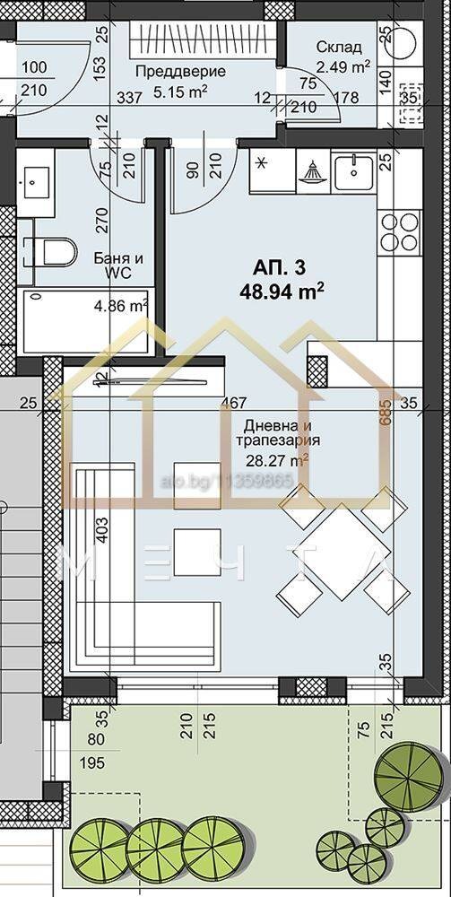 Продава 1-СТАЕН, гр. Пловдив, Христо Смирненски, снимка 5 - Апартаменти - 55932962