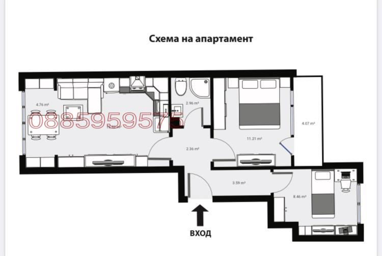 Продава  3-стаен град Стара Загора , Три чучура - център , 60 кв.м | 93747530 - изображение [12]