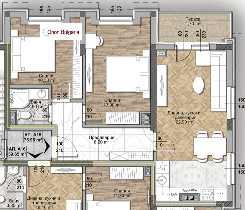 Продава 3-СТАЕН, гр. София, Овча купел, снимка 6 - Апартаменти - 56724345