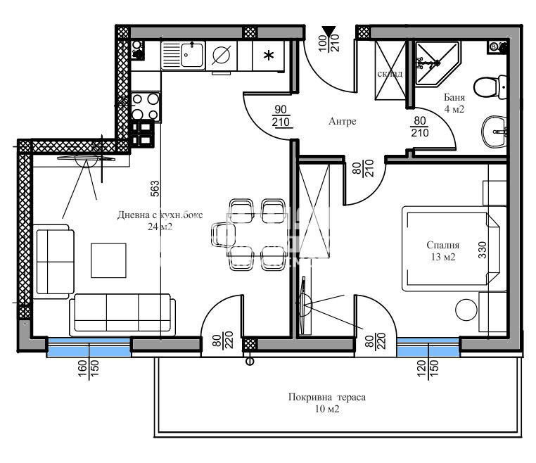 Eladó  1 hálószoba Plovdiv , Belomorski , 82 négyzetméter | 84569099 - kép [3]