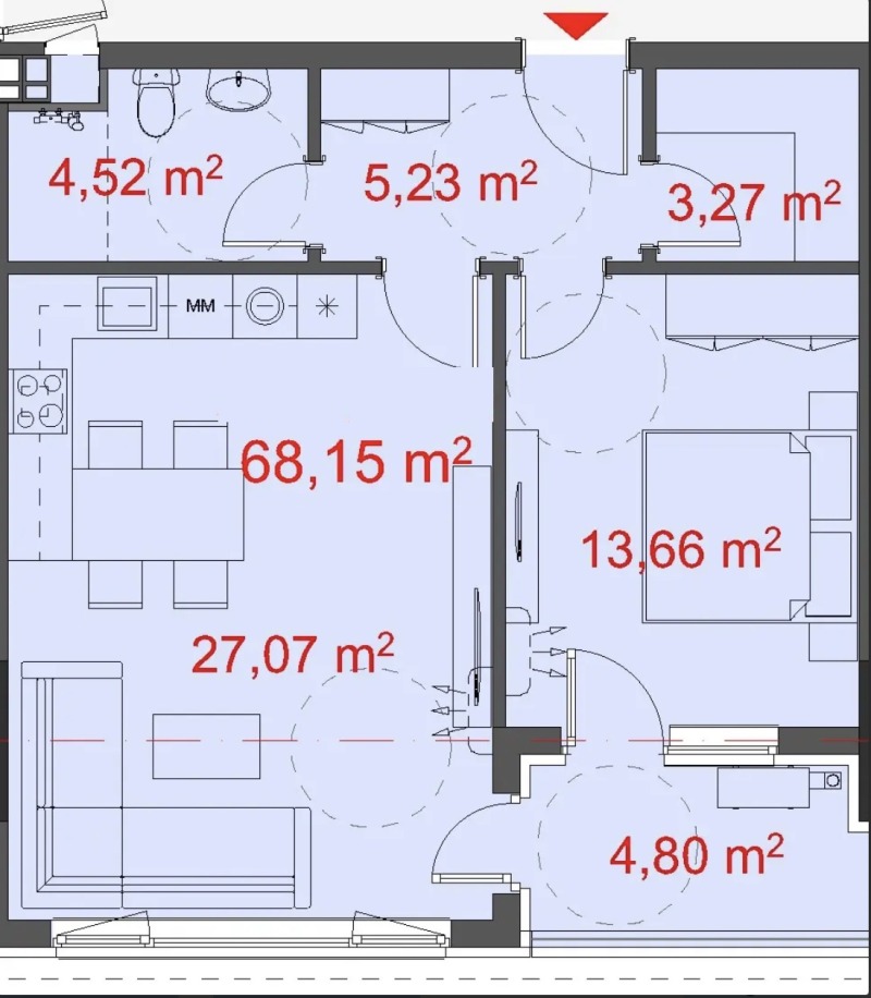 Til salg  1 soveværelse Burgas , Slavejkov , 79 kvm | 63616302 - billede [2]