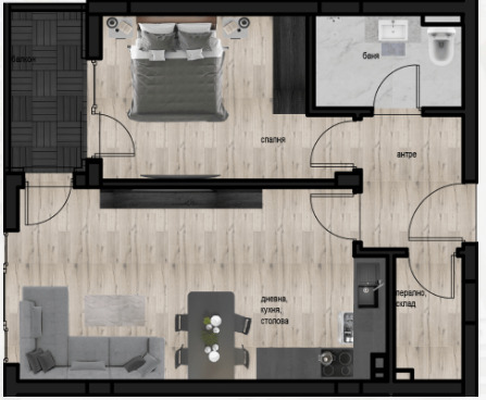 Продава  2-стаен, град Пловдив, Кючук Париж • 84 180 EUR • ID 48635494 — holmes.bg - [1] 