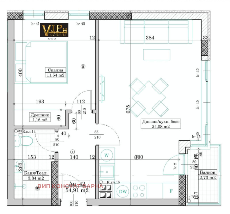 Na prodej  1 ložnice Varna , Levski 1 , 64 m2 | 33051457
