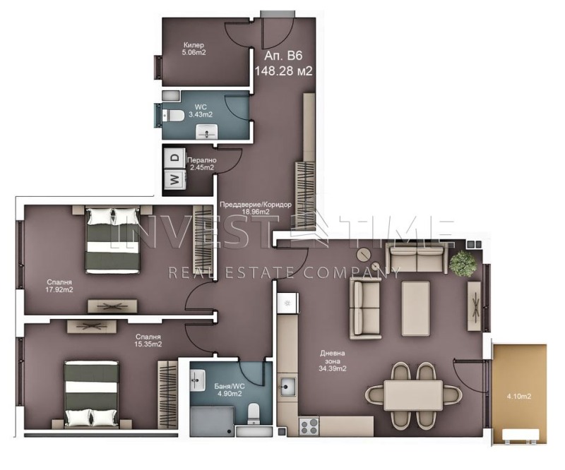 На продаж  2 спальні Варна , к.к. Св.Св. Константин и Елена , 148 кв.м | 26093749 - зображення [12]